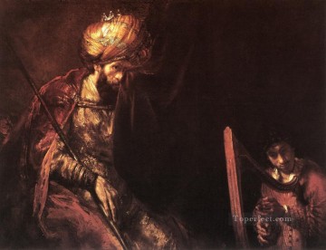 Rembrandt van Rijn Painting - Retrato de Saúl y David Rembrandt